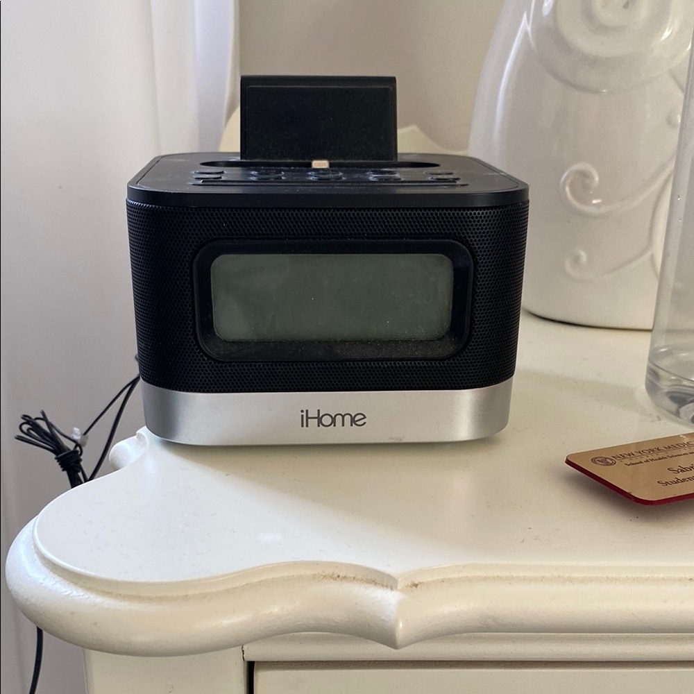 iHome Black and Silver Clock Radio